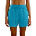 thumbnail image 4 of COMVALUE Women's Athletic Running Shorts 5" Quick Dry Workout Hiking High Waisted Active Exercise (Sky Blue, M), 4 of 5