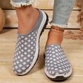 thumbnail image 3 of EKVAHL Women's Orthopedic Backless Walking Mules, Grid Knit Mesh Slip On Clogs, Wide Width Lightweight Daily Outdoor Walking Sneakers Gray, 3 of 5