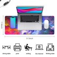 thumbnail image 3 of Galaxy-Inspired Large Mouse Pads for Desk: Non-Slip Rubber Base, Stitched Edges Gaming Mousepad (31.5x11.8in) | Perfect for Keyboard Compatibility, 3 of 7