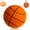 Orange, variant on Silent Basketball Dribbling Indoor Size 6 (28.5") Size 5 (27.5") Size 3 (26.5") Hush Handle Basketball, Silent Swish, Hushhandle Silent Foam