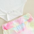 thumbnail image 5 of mgoYE Baby Girl Clothes 3-6 Months Infant Baby Girl Easter Outfits Short Sleeve Romper Bunny Onesie + Pompom Shorts Bloomers + Headband 3Pcs(Red,0-3 Months), 5 of 9