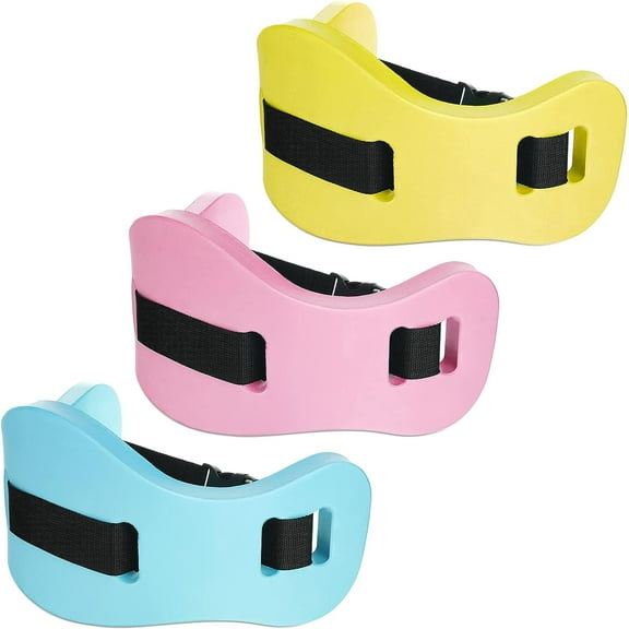 3 Pcs Swimming Flotation Exercise Belt - Water Aerobics Equipment Waist Belt for Pool Aquatic Fitness - Foam Flotation Aid for Low Impact Workouts - 3 Colors