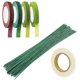 thumbnail image 2 of Kit de arreglo floral-Herramientas florales 5 rollos de cinta de papel de flores con 50 piezas 16 & quot; Alambre de tallo floral para arreglo floral Ramo artificial F Feliz Sencillez, 2 of 5