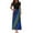 Blue, variant on Mingw Wedding Guest Dress Women's Fashion Printed Short Sleeve Round-Neck Ankle Dress