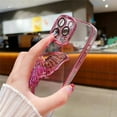 thumbnail image 3 of Shiny Glitter Quicksand Butterfly Clear Silicone Phone Case For iPhone 15 14 11 12 13Pro Max Luxury Plating Protective TPU Cover ZR, 3 of 7