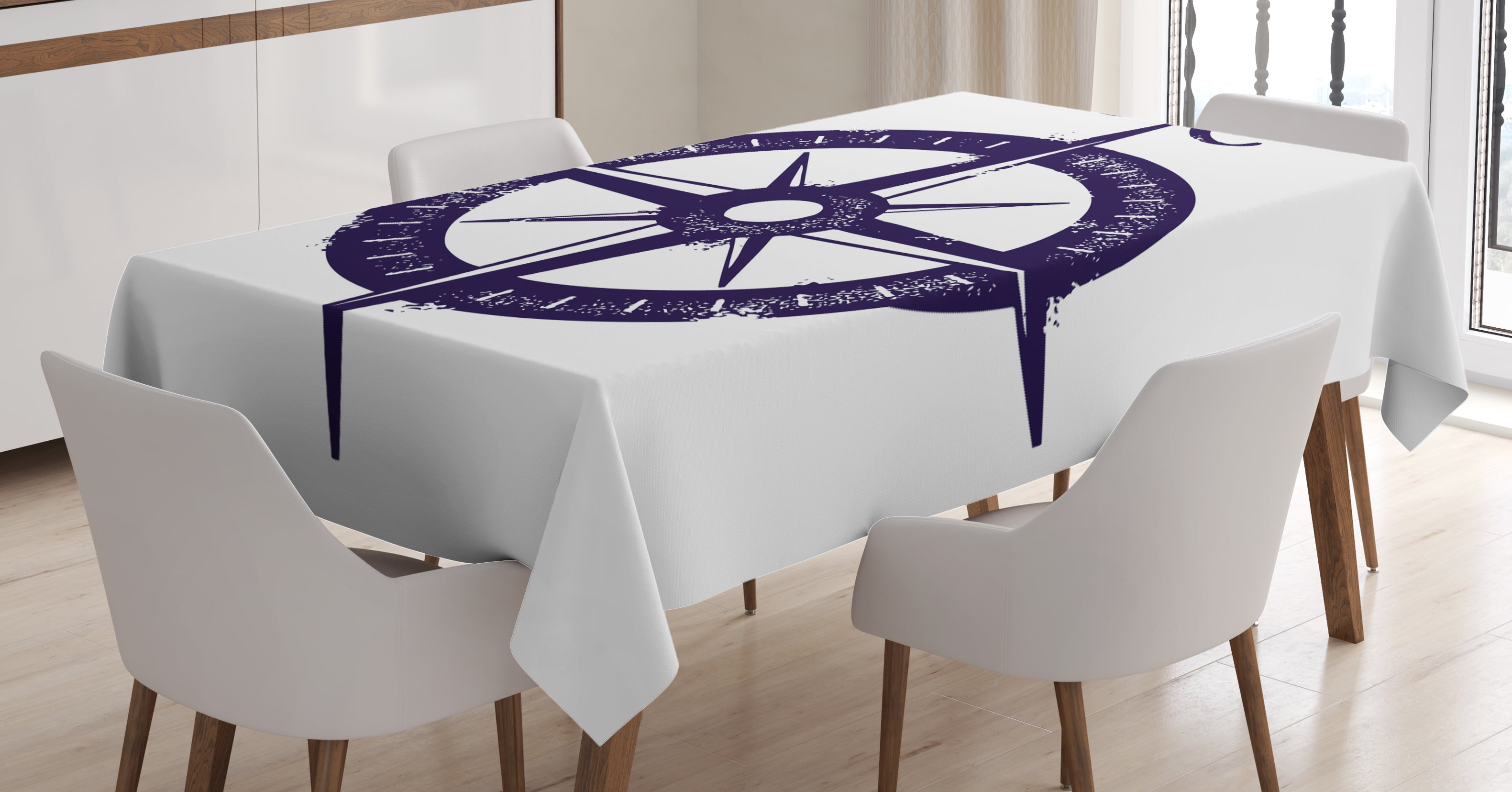 Compass Tablecloth Sailing With A Giant North Symbol On
