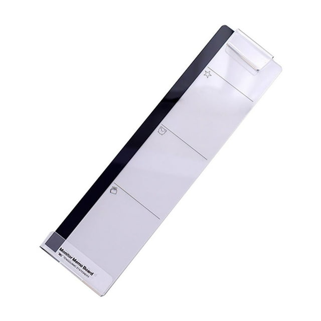 Computer Side Message Note Board, Transparent Acrylic Memo Pad, Multi-Functional Office Desk Accessory with Phone Holder and Charging Port, Durable and Easy to Clean for Home Or Work Use