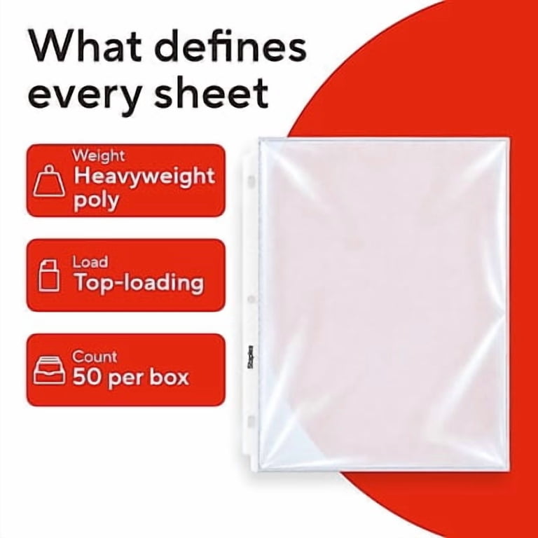 Staples Heavyweight Sheet Protectors, 50 Count photo 4
