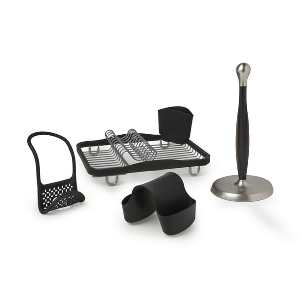 Umbra 4 Piece Durable Kitchen Countertop Accessories Set with Dish Rack