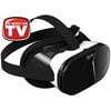 AS SEEN ON TV! Dynamic Virtual Viewer (DVV) 3D Glasses | Smartphone Video Virtual Reality VR Headset Player -- (Black/White) IOS and Android Compatible