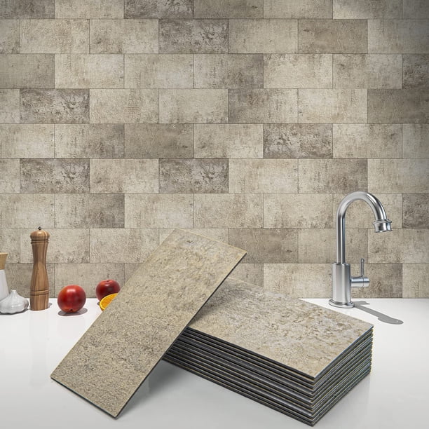 Azulejo de pared despegable y pegado Art3d para protector contra salpicaduras de cocina