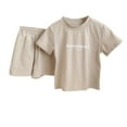 thumbnail image 3 of Fesfesfes 3T Kids Clothes Printed Loose Outfits Boys Girls Pockets Shorts Short Sleeve Round Neck Blouses T shirt Sets, 3 of 4