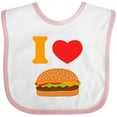 thumbnail image 3 of Inktastic I Love Cheeseburgers Boys or Girls Baby Bib, 3 of 4