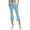 Light Blue, variant on AGWOLF Pull On Capris for Women Dressy Casual Summer Stretch High Waist Tummy Control Flare Yoga Pants with Pockets Bell Bottom Leggings