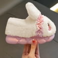 thumbnail image 6 of THDHVS Girls Slippers,Slippers for Girls,Girls Bunny Print Slippers with Closed Heel Plush Fleece Lining and Non-Slip Sole for Cozy Indoor Wear and Playful Style White 11-11.5 Years, 6 of 9