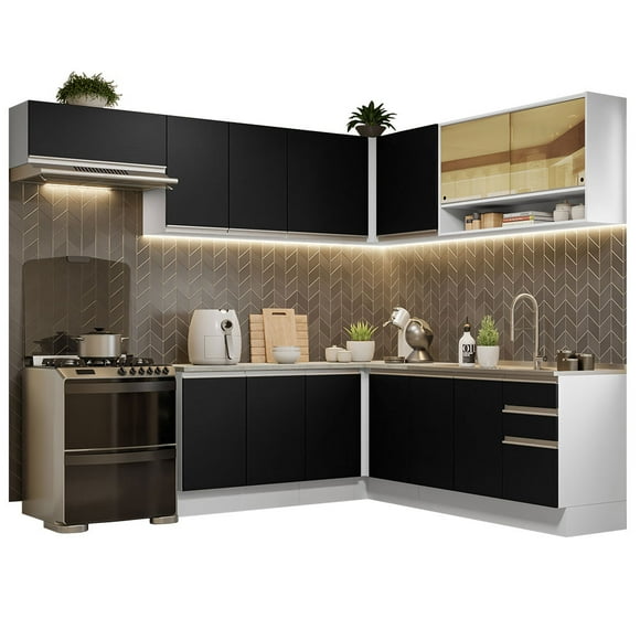 Cocina Integral Completa Modular Madesa Glamy 469cm BN 01