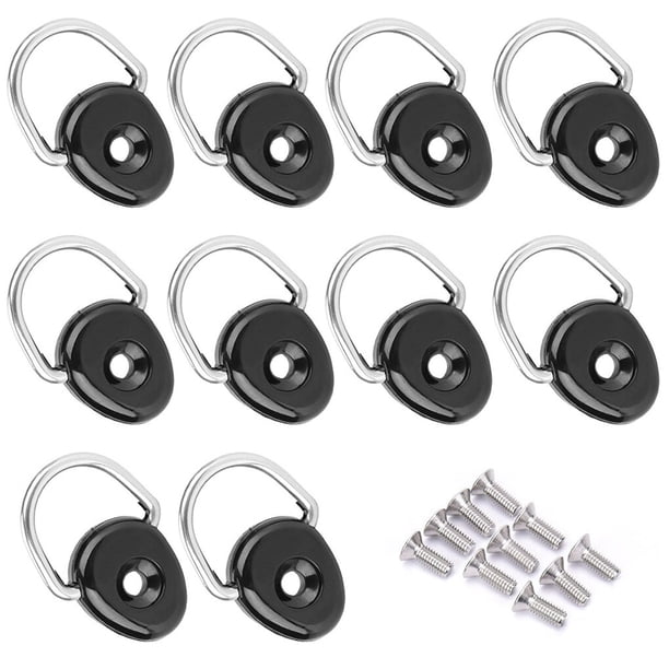Riwesomey 10 piezas de amarre para Kayak de pesca, anillos de amarre, piezas de barco, gancho ovalado Type2 NO2
