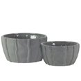thumbnail image 1 of Urban Trends Collection 37310 Ceramic Low Bowl with Embedded Wave Design Body, Gray - Set of 2, 1 of 1