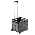 thumbnail image 2 of Honey-Can-Do Plastic and Steel Folding Crate Utility Cart, Gray/Black, 2 of 7