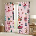 thumbnail image 2 of Feelyou Kawaii Pink Nutcracker Black Out Curtains, Christmas Princess Curtains Pack of 2 (42x63 Each), Teen Kid Child Bedroom Curtains, Microfiber Bedroom Decor, 2 of 6