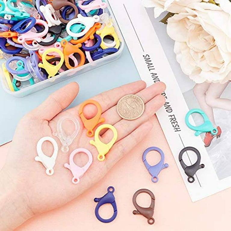 100Pcs Lobster Claw Clasp Hook Bracelet Necklaces Keychain Jewelry Findings  Bulk
