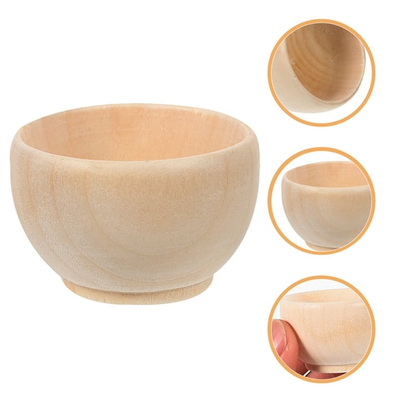 PENIKOKO 12 Pieces Wooden Bowls Set in Khaki, Unfinished Wood Craft Bowls for Painting, Decorating, and Home Art Projects