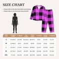 thumbnail image 6 of Disketp Pajamas Set Long Sleeve Sleepwear Womens Button Down Nightwear Pj Sets-Purple Black Buffalo Plaid, 6 of 9