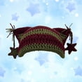 thumbnail image 2 of AJGRHE Beanies Cat Beanie Y2k Beanie Goth Knit Hat Grunge Crochet Hats for Women y2k Accessories Star Cat Ear Cap For Adults Warm Hand Crocheted Ear Striped Wool Ear Cap Army Green2 One Size, 2 of 3