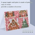 thumbnail image 3 of Yayeee Toggle Light Switch Wall Plate 2-Gang 4.56"x4.48" Decorative Outlet Cover, Brown Gingerbread Houses, 3 of 7