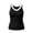 Black, variant on Racerback Tank Tops for Women, V Neck Ribbed Knitted Wide Strap Casual Sleeveless T Shirts, Stretchy Breathable Workout Yoga Tank Tops