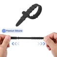 thumbnail image 3 of Uxcell 20Pack Silicone Zip Ties 4.5 Inch Reusable Wire Ties Cable Organizer, Black, 3 of 6
