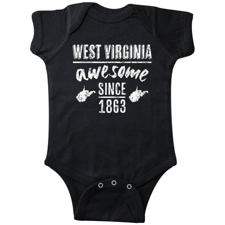 

Inktastic West Virginia Awesome Since 1863 Gift Baby Boy or Baby Girl Bodysuit