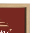 thumbnail image 3 of Kate and Laurel x Border Bloom Tis' The Season Framed Canvas Wall Art, 22x22 Natural, Decorative Red and Gold Holiday Art for Wall, 3 of 6