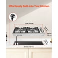 thumbnail image 2 of VEVOR Gas Cooktop, 30 inch 4 Burners Gas Stove Top, Max 48000BTU Built-in Stainless Steel Stove Top LPG/NG Convertible Dual Fuel Cooktop Stoves with Sealed Burner for Sear, Stew, Boil, Stir-Fry, 2 of 9