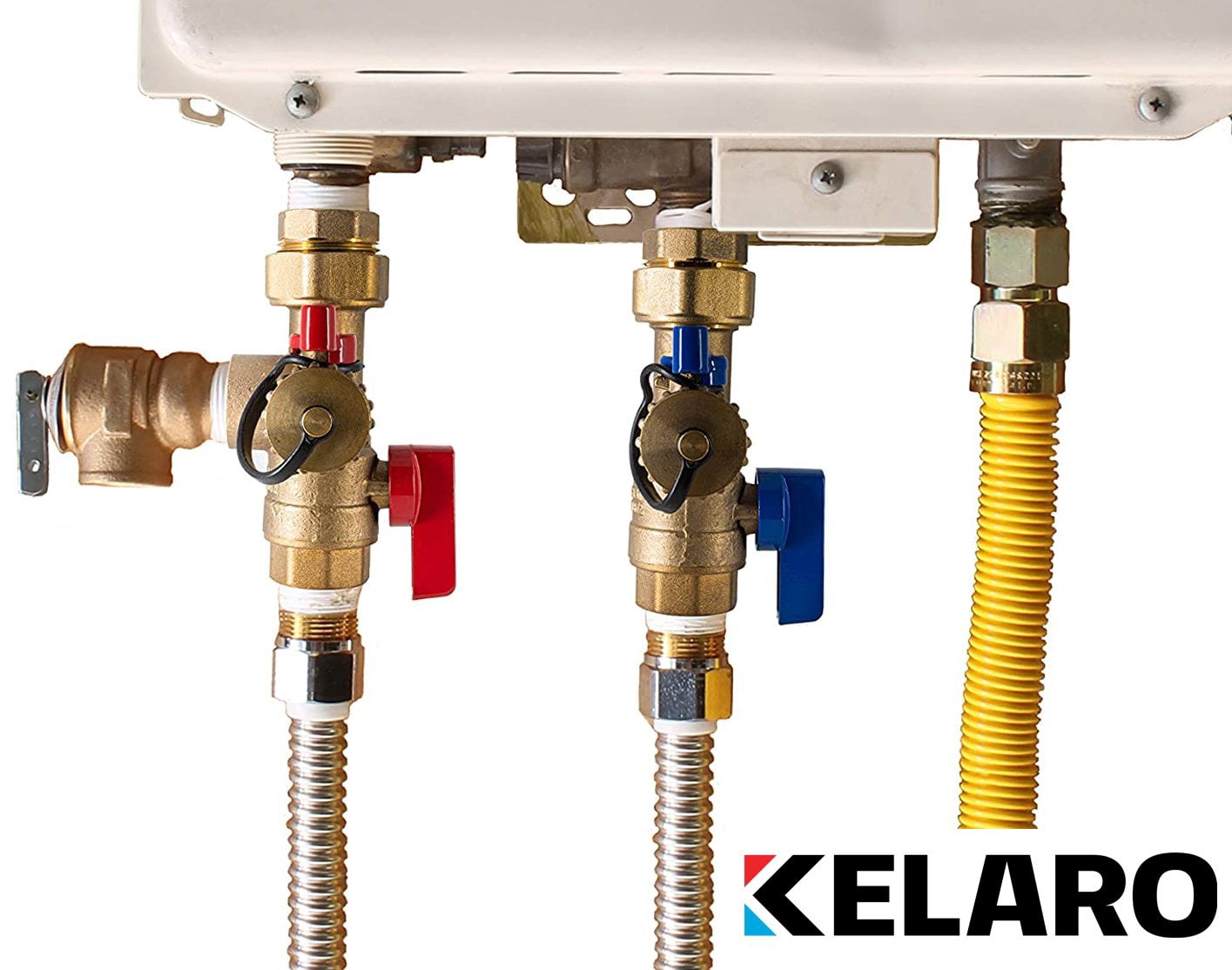 Tankless Water Heater Isolation Service Valve Kit 3/4 Inch IPS by Kelaro