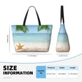 thumbnail image 4 of Pofeuu Starfish in Beach Print Beach Bag,Waterproof Sandproof Beach Tote Bag, Large Capacity Foldable Beach Bags for Women, 4 of 7
