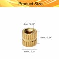 thumbnail image 2 of HUGFEGWE M4x6mm Écrous de Filetage Femelle, 200 Pcs OD Laiton Fileté Insert Écrous d'Encastrement Joint Soudé Hydraulique Kit d'Assortiment pour Impression 3D CJB91-24989, 2 of 7