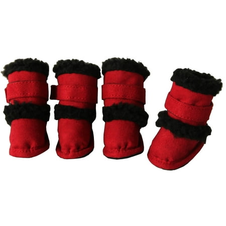 UPC: 0858342083027 | Pet Life ®  Duggz  3M Insulated Winter Fashion Dog Shoes Booties – Set of 4 – X-Small