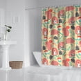 thumbnail image 2 of Cute Pink Hedgehog Pattern Shower Curtain 72"x84" ,Bathroom Decorative Shower Curtains Set with 12 Hooks,Modern Waterproof Washable Shower Curtain, 2 of 6