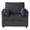 Blue, variant on Leumius Corduroy Accent Chair, Modern Upholstered Single Sofa Armchair with 2 Pillows and Side Storage Pockets,Comfy Oversized Reading Chair for Living Room, Bedroom, Apartment,Gray
