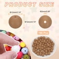 thumbnail image 2 of 160Pcs Silicone Beads 12mm Round Rubber Focal Beads Bulk for Pens Keychain Bracelet Necklace DIY Crafts Making, Camel Brown, 2 of 7