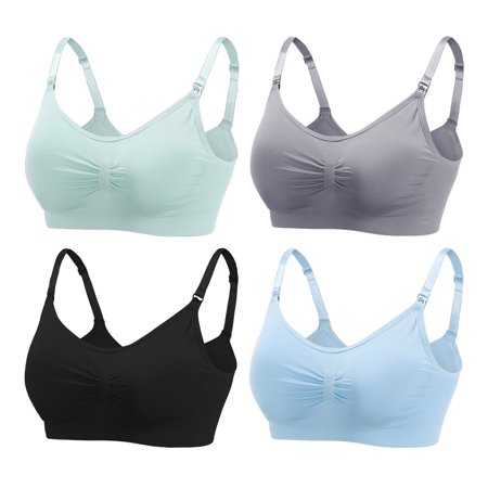 

nsendm Bra 4Pcs Maternity Multicolor Women Bra and Sleeping Breastfeeding for Womens Open Crotch Lingerie Underwear Multicolor XX-Large