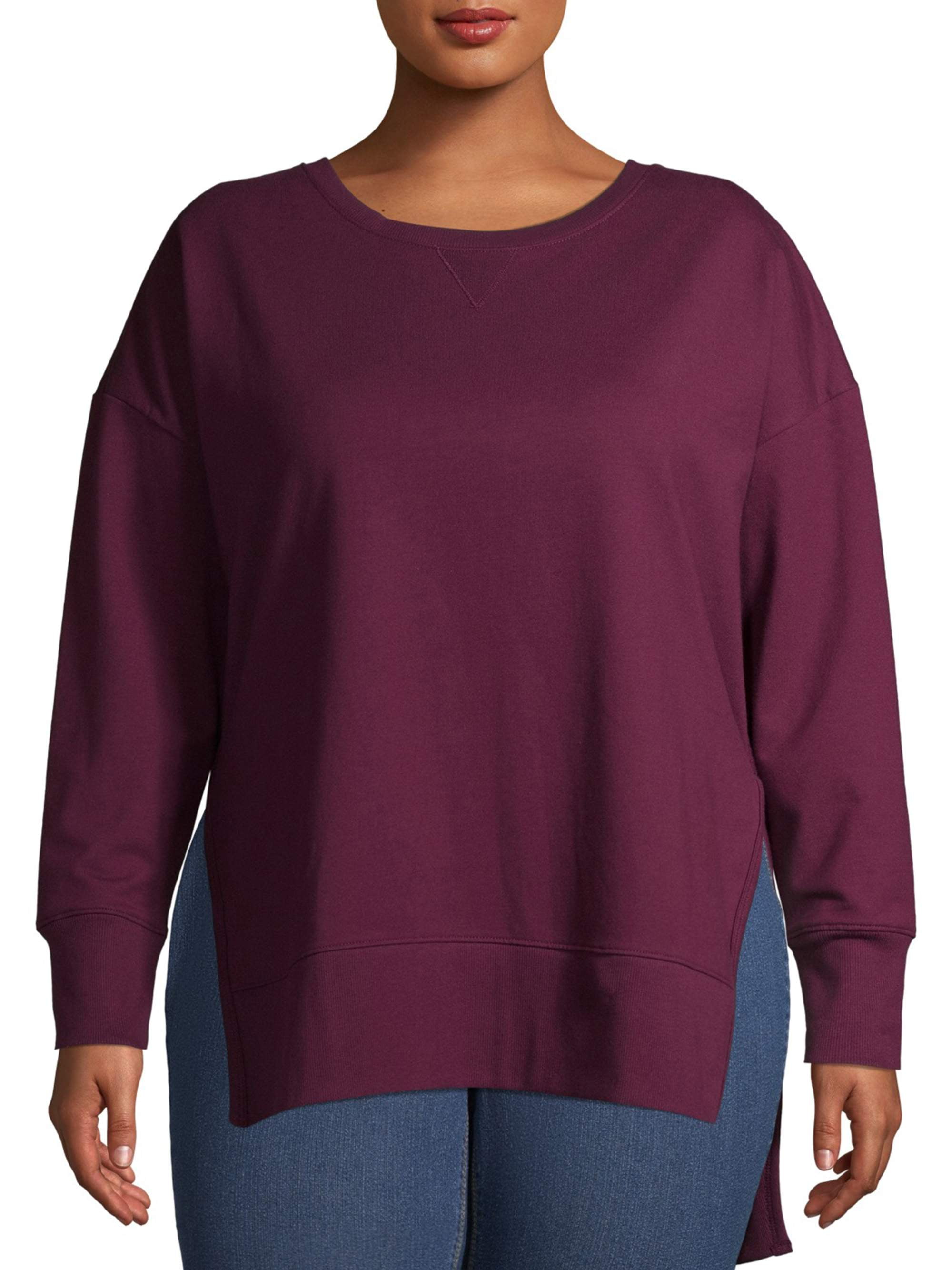 Terra & Sky Women's Plus Size French Terry Sweatshirt - Walmart.com