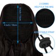 thumbnail image 6 of DODOING Ponytail Extension(20"/24"/28") Clip in Ponytail Extension Wrap Around Long Straight /Curly Pony Tail Multi-color Hair Synthetic Hairpiece, 6 of 7