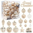 thumbnail image 2 of YANHAIGONG Christmas Ball Ornaments Sets,Christmas Balls for Tree Decorations,65 Light Champagne White Painted Christmas Balls Set for Christmas Decorations Christmas Tree Ornaments Pendants, 2 of 6