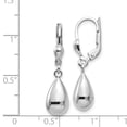 thumbnail image 3 of 14k White Gold Drop Dangle Leverback Earrings, 3 of 7