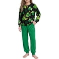 thumbnail image 4 of Auroural girls clothes sets 14-16 St. Patrick's Day Printed Long Sleeved Shirt And Pants Set For Boys And Girls, 4 of 8