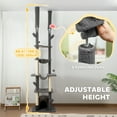 thumbnail image 4 of PawHut 89"-100" Floor to Ceiling Cat Tree w/ Scratching Posts, Grey, 4 of 10