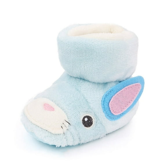 Otqutp Toddler Outdoor Shoes 0-12 Months Baby Boys Girls Winter Boots Baby Sneakers Cute Animal Shoes Walking Warm Shoes First Walking Boots(Blue,3-6 Months)