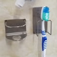 thumbnail image 6 of COMPUKAS Toothbrush Holder Wall Mounted 304 Stainless Steel Silver 2Pcs 2.75X1.57X1.57in, 6 of 7